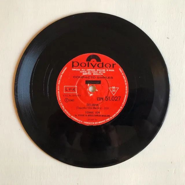 Ronnie Von: Belinha / Dúzia De Rosas (1967) Disco Vinil Compacto - Foto 3