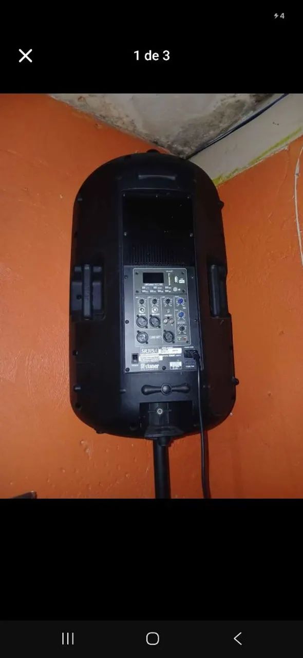 Caixa de som nova potente e tripé com microfone sem fio  - Foto 3