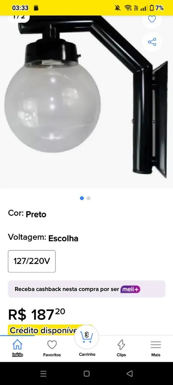 Arandela Globo branco  - Foto 3