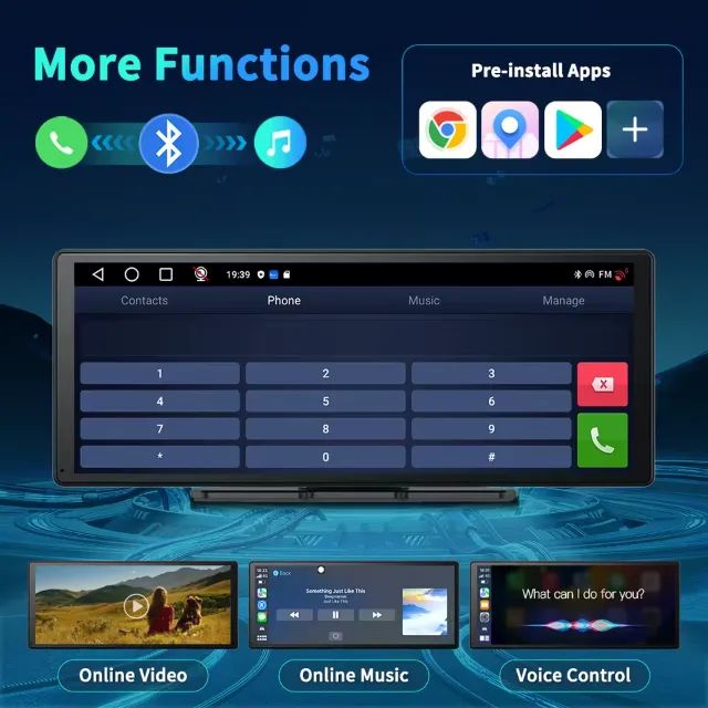 Multimídia Portátil 11,3 polegadas , Android 13 , Carplay/Android auto sem fio - Foto 5