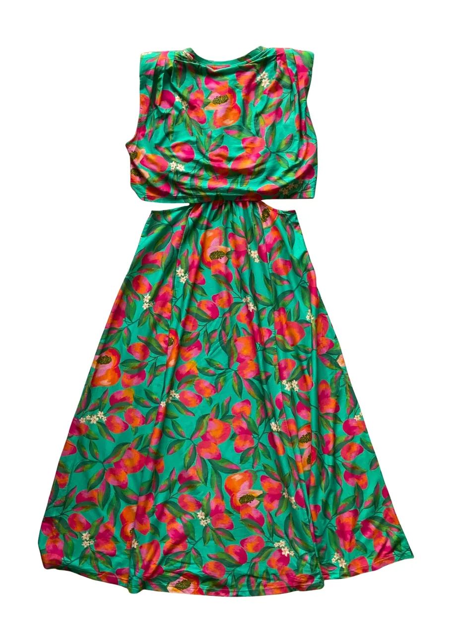 Vestido Farm longo papaya  - Foto 5