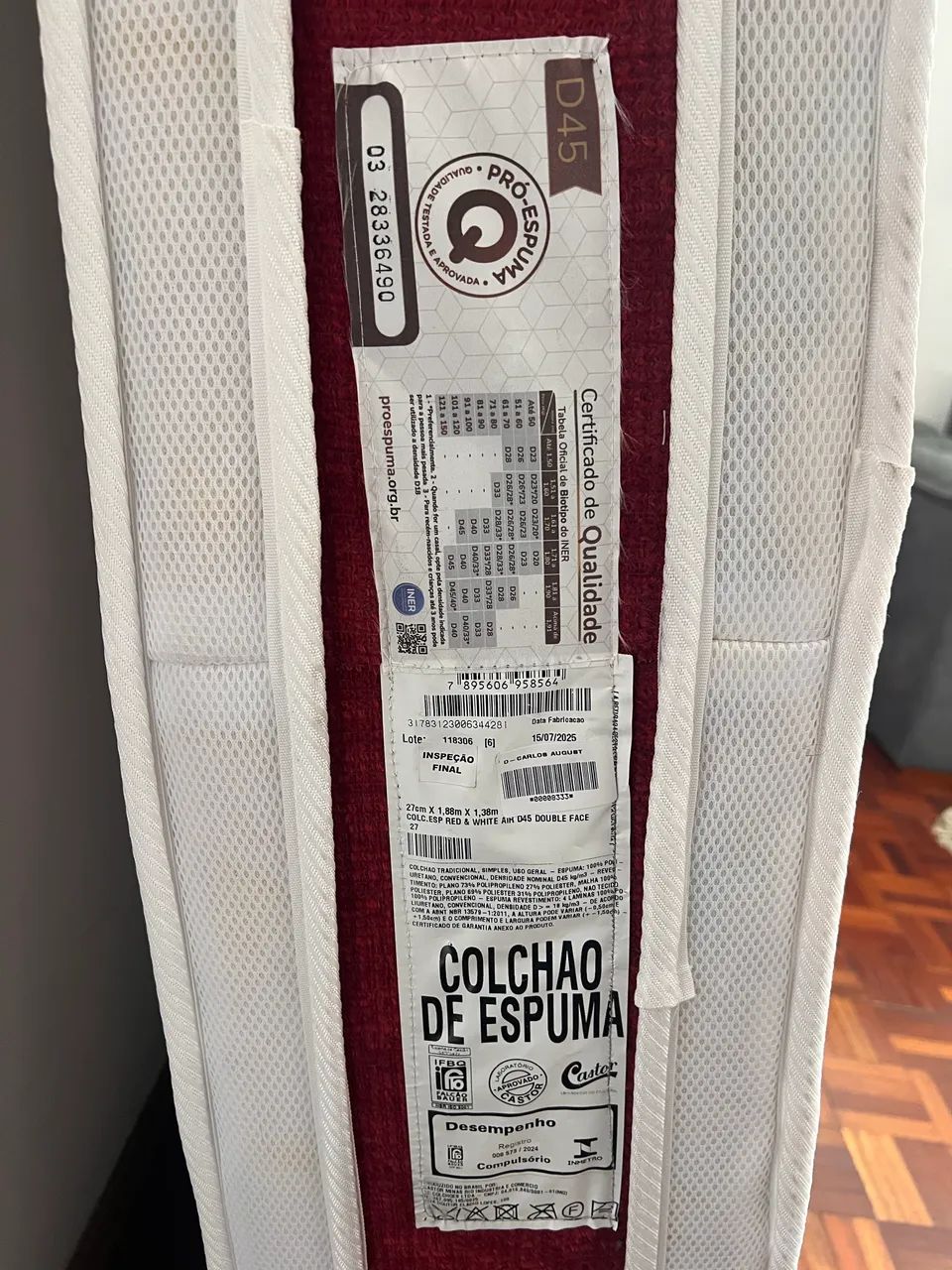 Colchão Castor semi novo D45