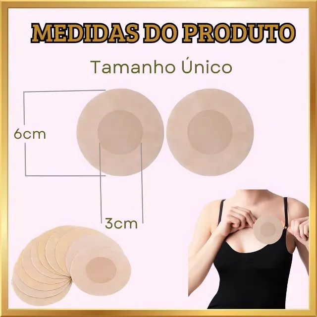 Kit 10 Adesivo Protetor Mamilo Tapa Sei@s redondo Tapa Bico Aureola (5 pares) azulzinho - Foto 3