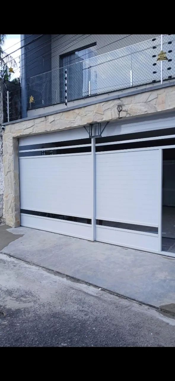 PORTÕES P GARAGEM PORTAS JANELAS EM ALUMÍNIO BRANCO PRETO FOSCO.