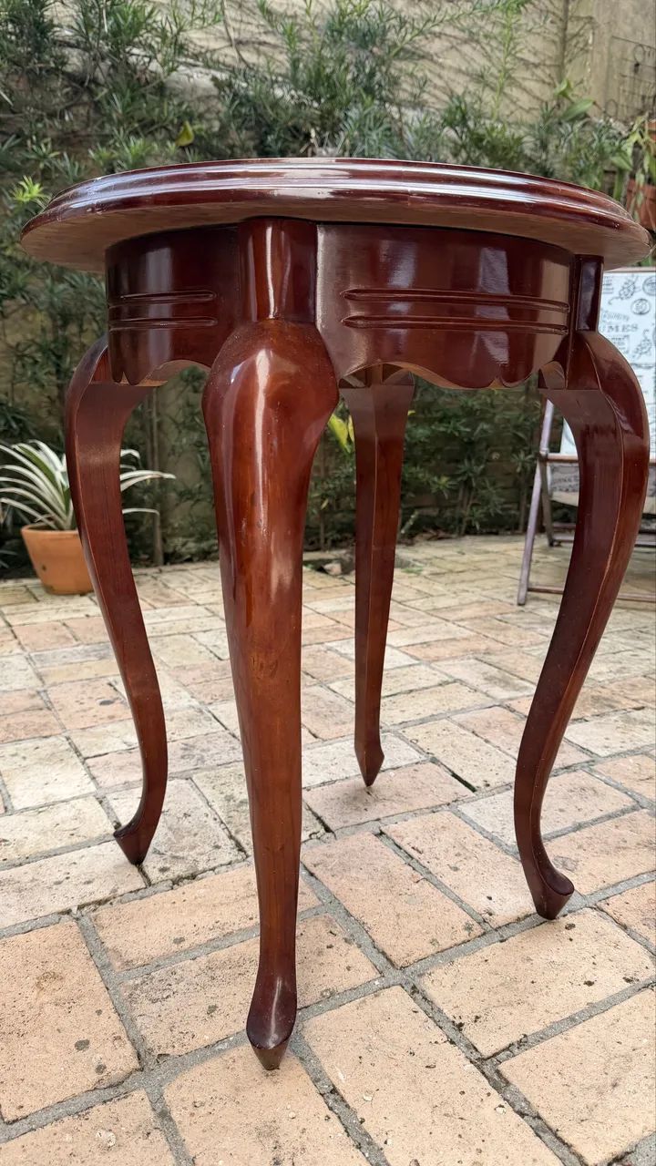 Mesa de Mogno redonda de antiquário - Foto 4
