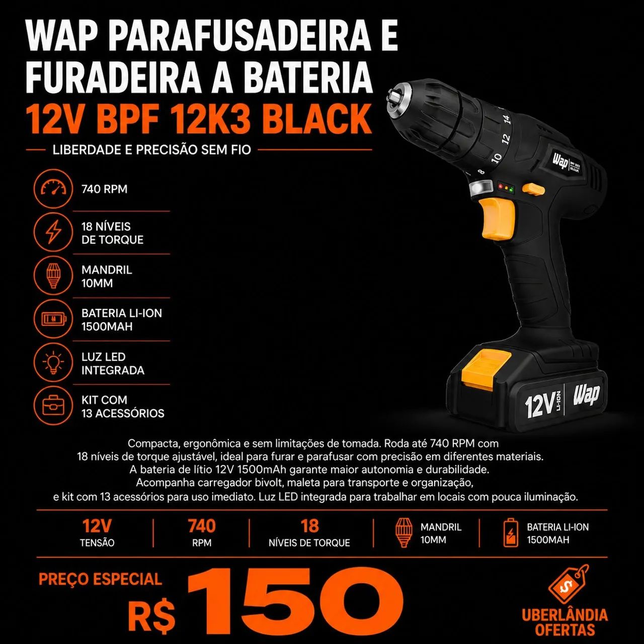 Parafusadeira e furadeira 