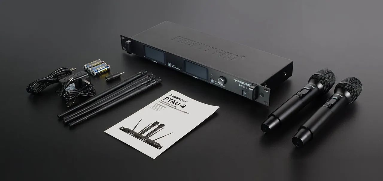 Sistema de Microfone Duplo Sem Fio Phenyx Pro PTAU-2  - Foto 3