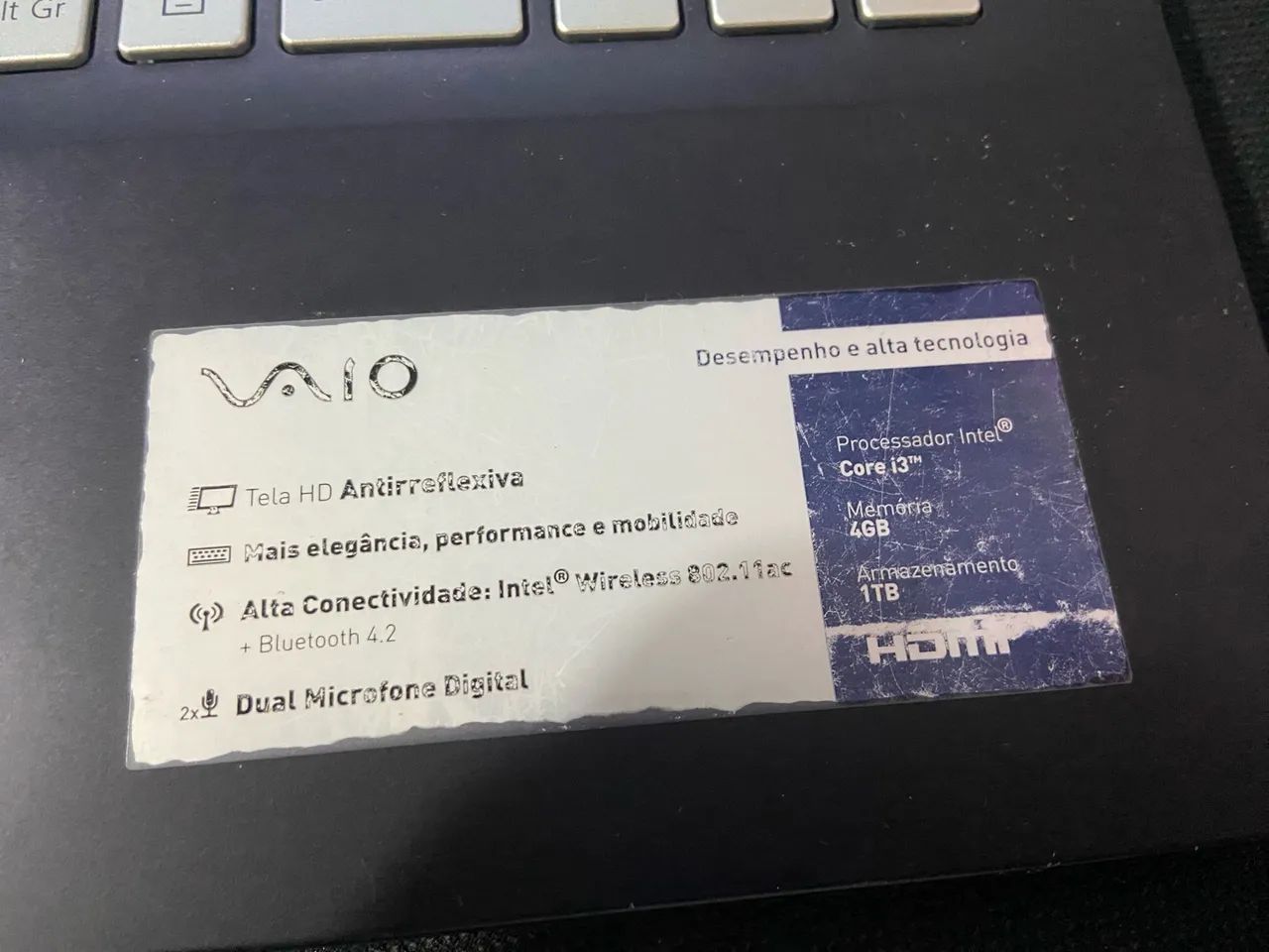 Notebook VAIO i3 4GB RAM 1TB HD - Foto 2