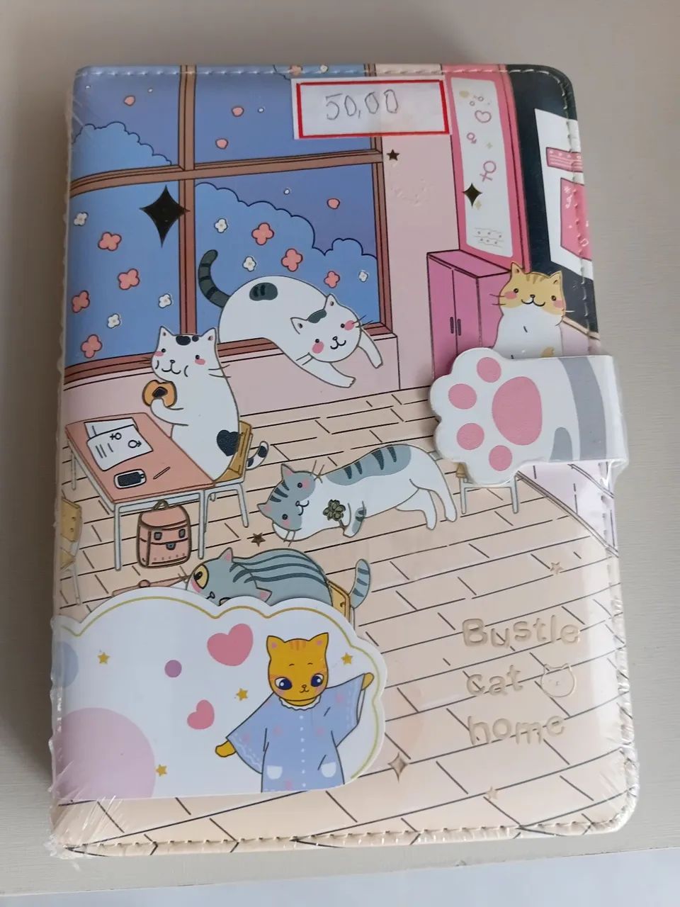 Caderno/agenda luxo, com 112 folhas
