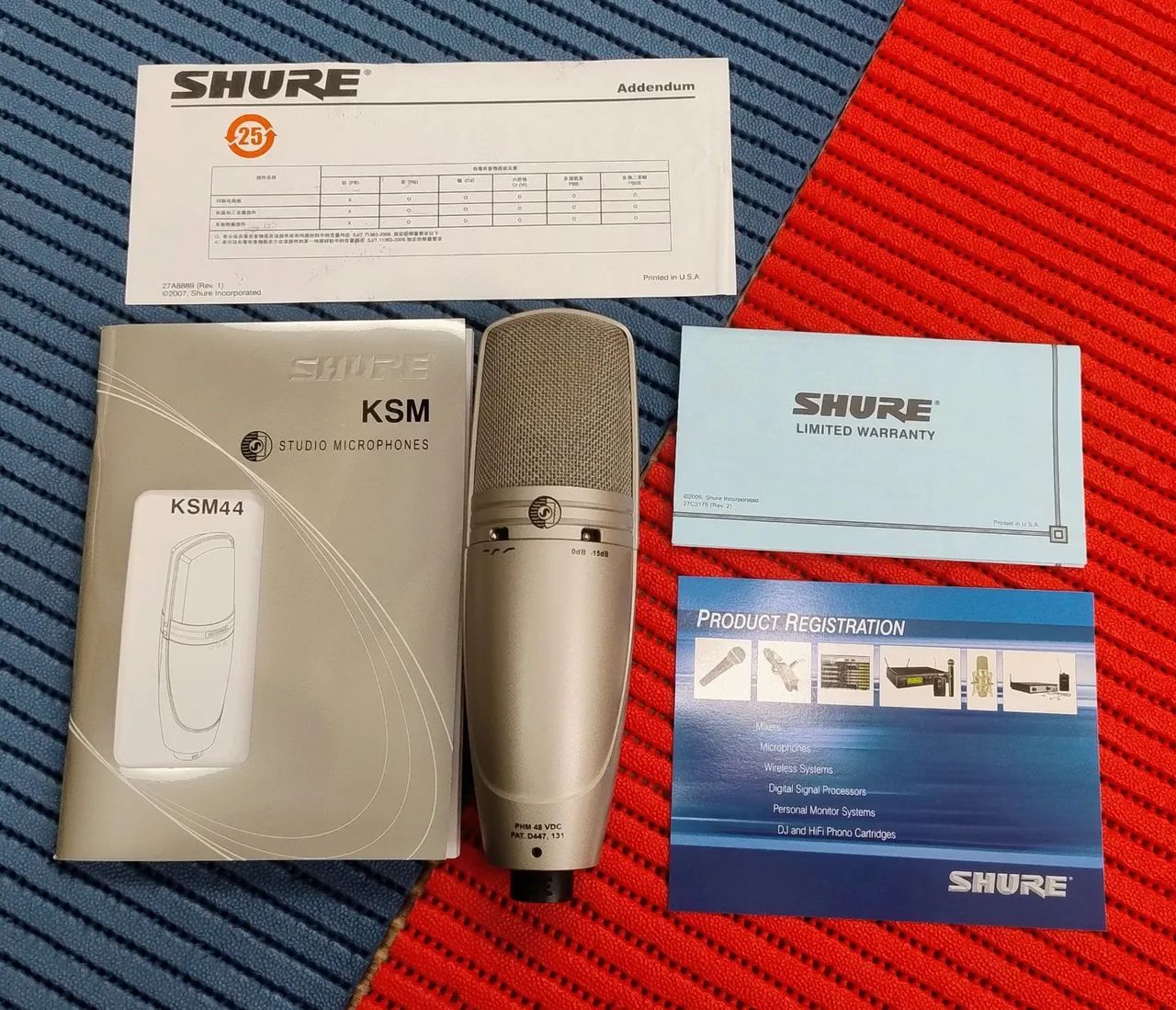 MICROFONE SHURE KSM44 - MADE IN USA | COMPLETO | EXCELENTE ESTADO - Foto 2