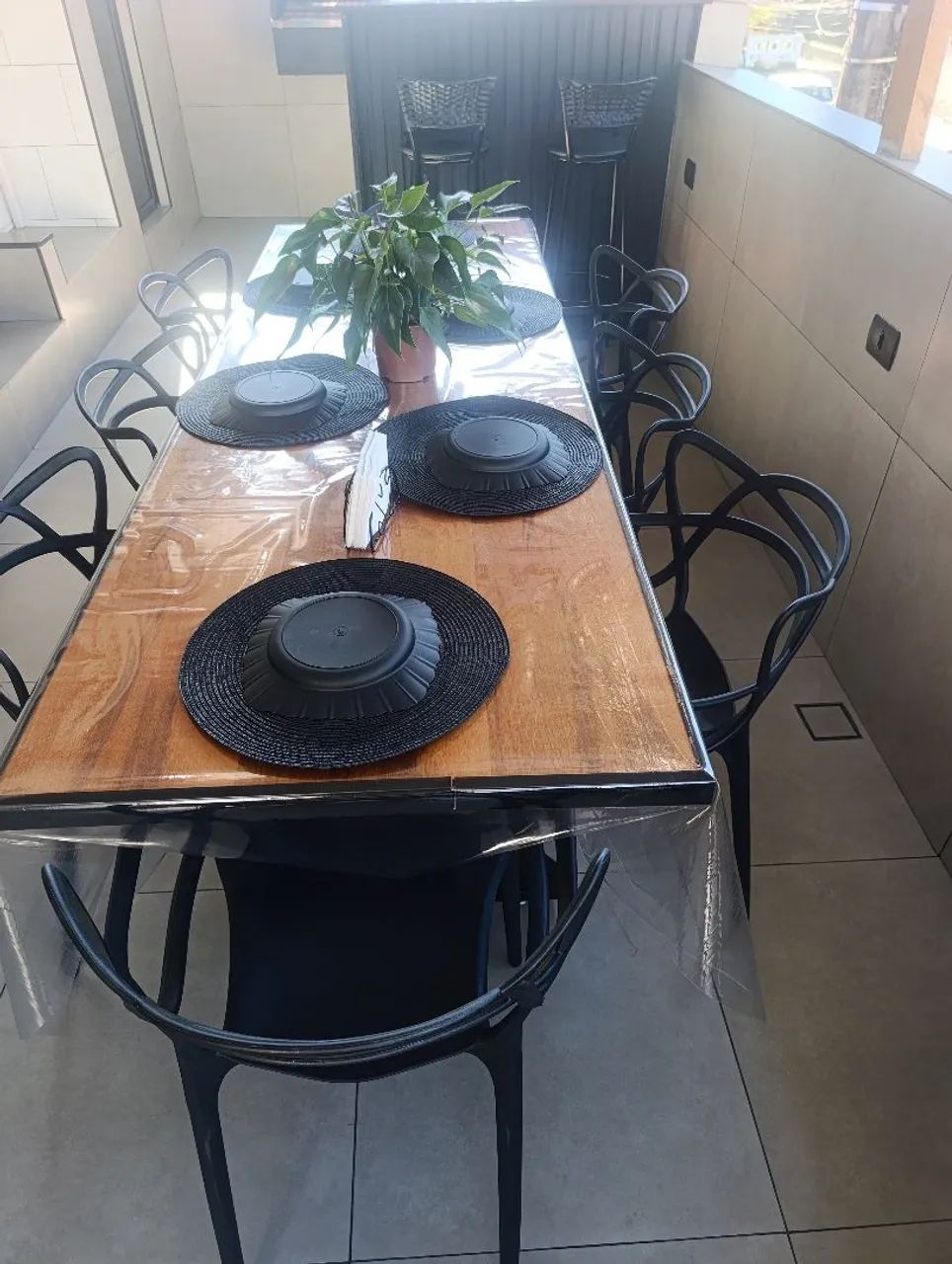 Mesa com Cadeiras  Área Gourmet 