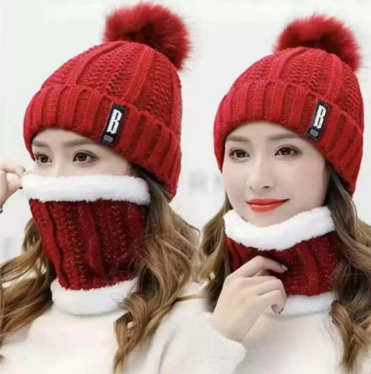 Kit Gorro e Gola de Inverno Preto - Foto 3