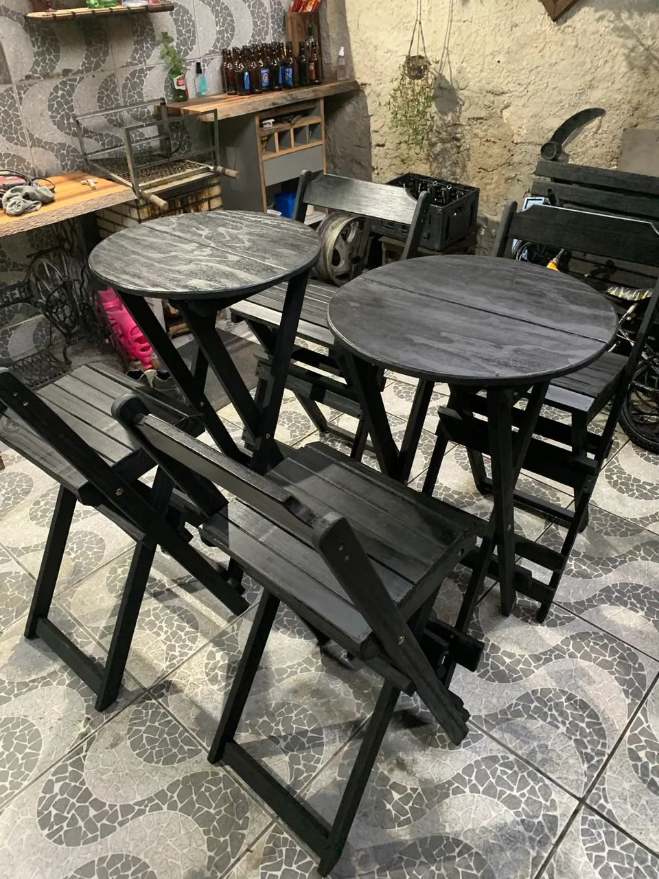 Jogo de mesa bistrô alta 