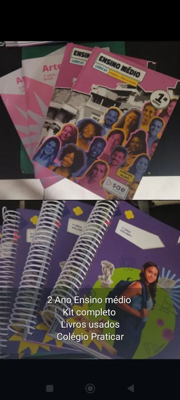 Vendo livros 1 ano ensino médio 