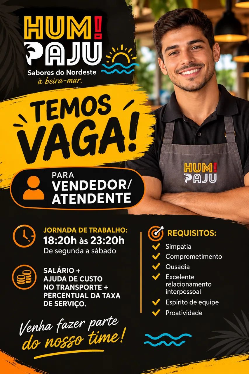 Vendedor - garçom 