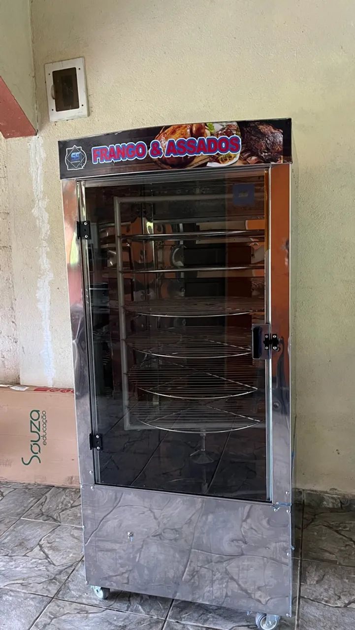 Máquina Giratória para Frango Assado SS Inox + Mesa e Acessórios - Foto 4