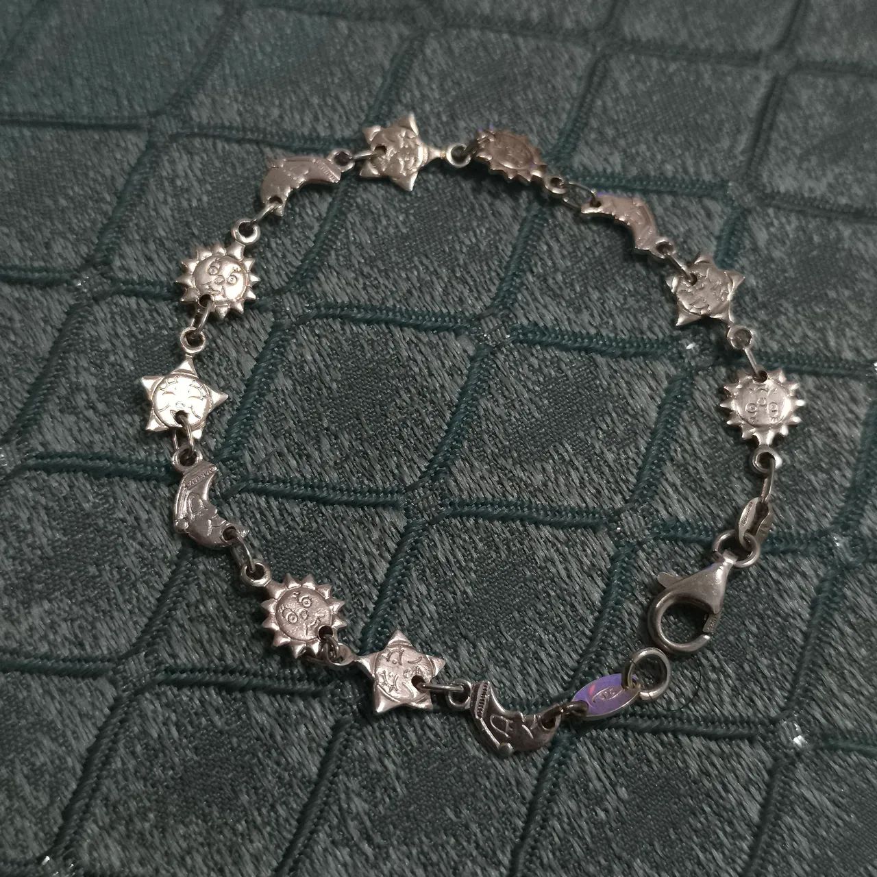 Pulseira de prata 925 de Sol, Estrela e Lua, faço envios Olx pay