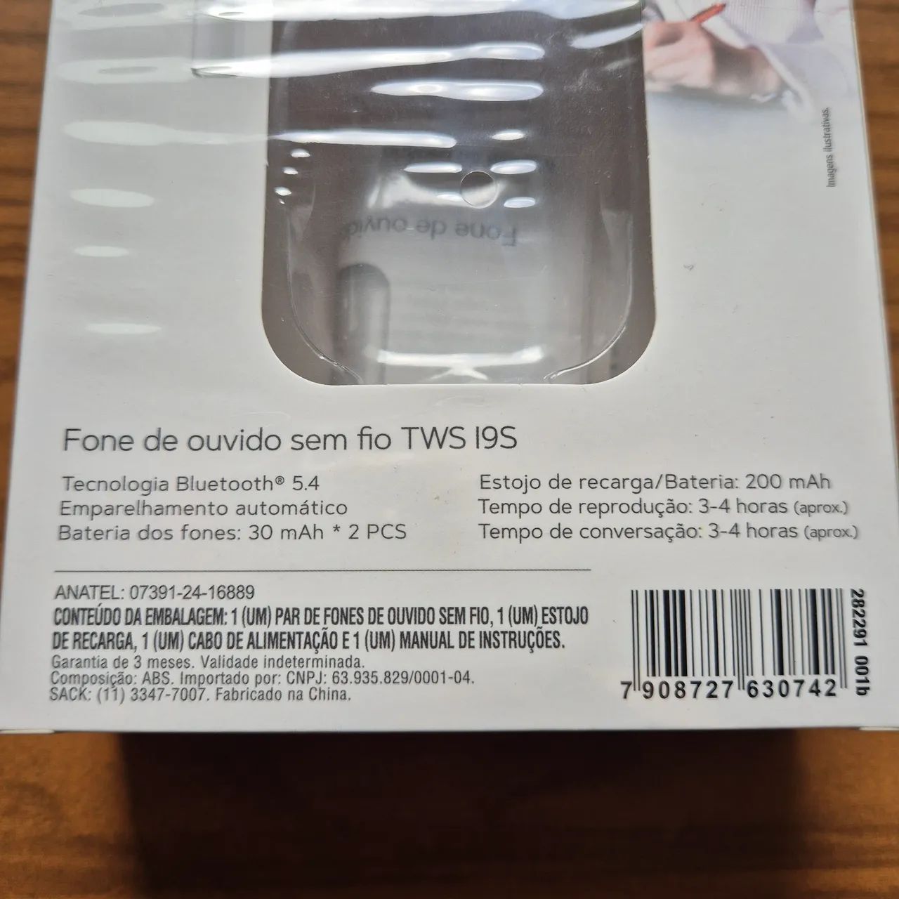 Fone de ouvido sem fio Bluetooth branco TWS I9S - Loop Way - Foto 5