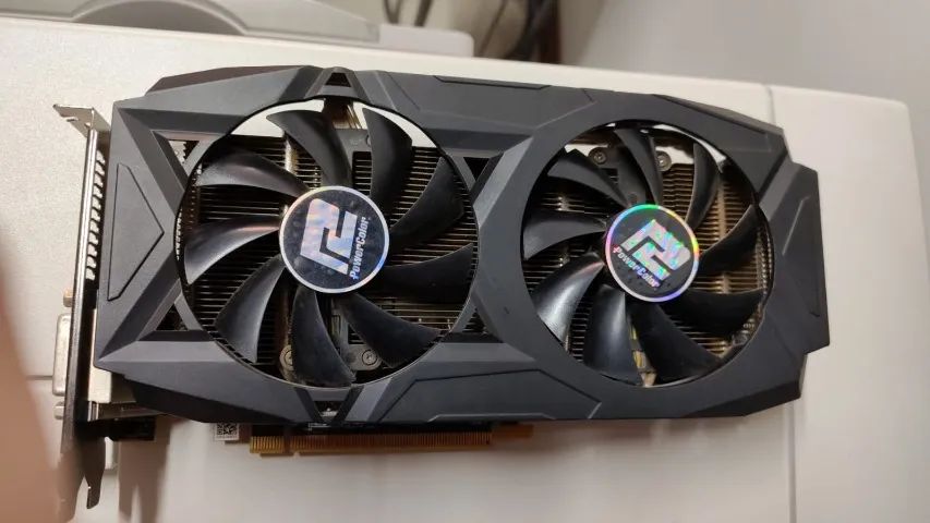 机のみ RX 580 8 GB, POWERCOLOR - ORIGINAL - Placas de Vídeo - Santa