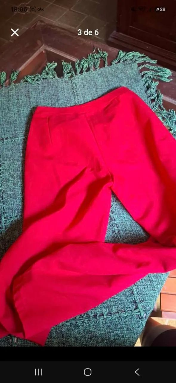 Conjunto blaser e calça tam M vermelho - Foto 3