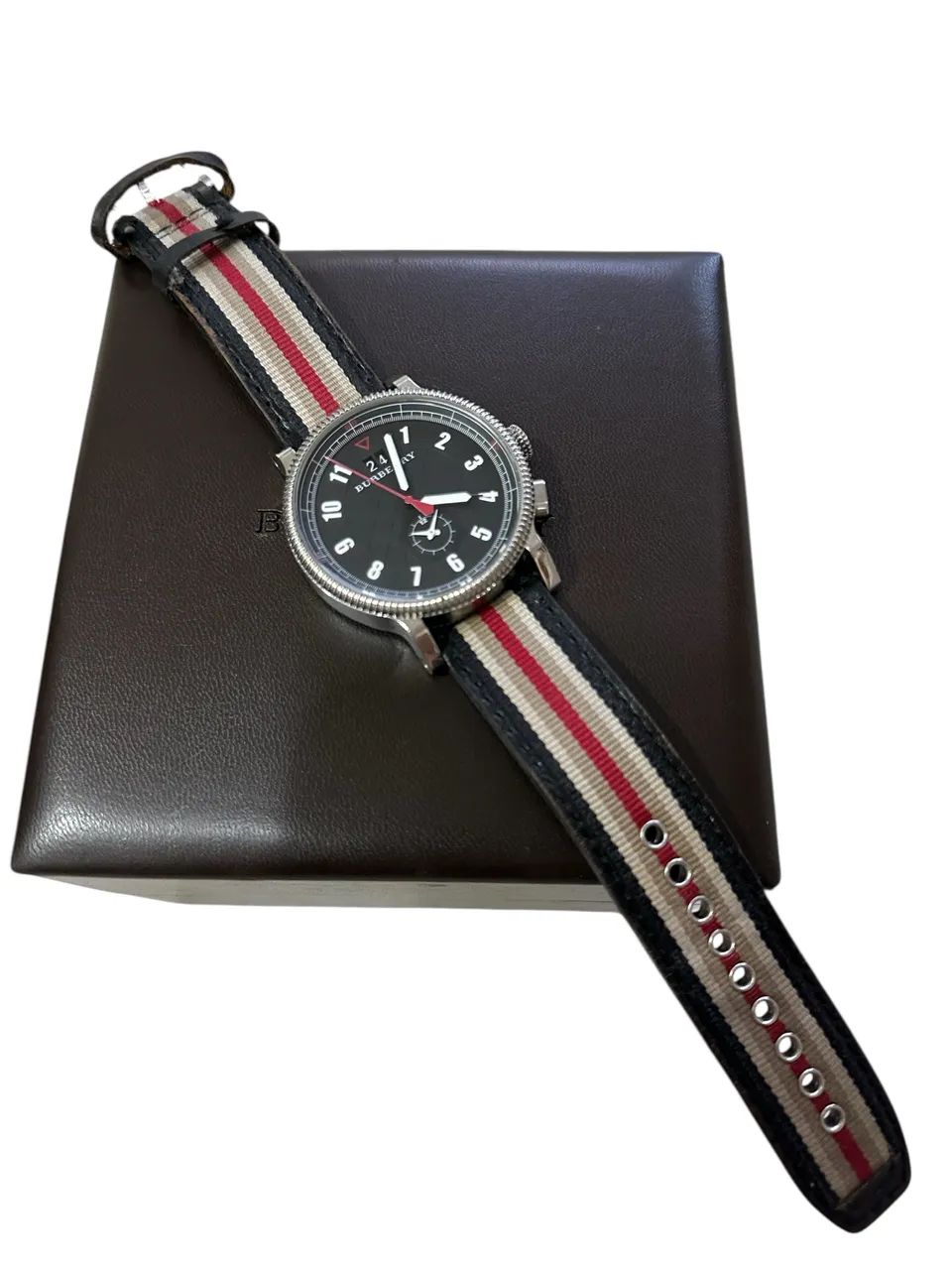 Relógio Burberry Tricolor Webbing Dual Time - Foto 3