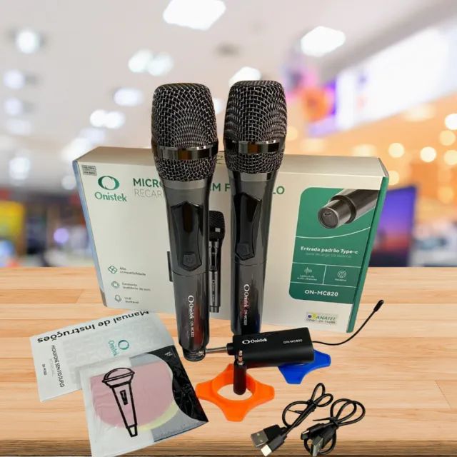 Onistek MC-820 Dual Wireless Microphone - Rechargeable