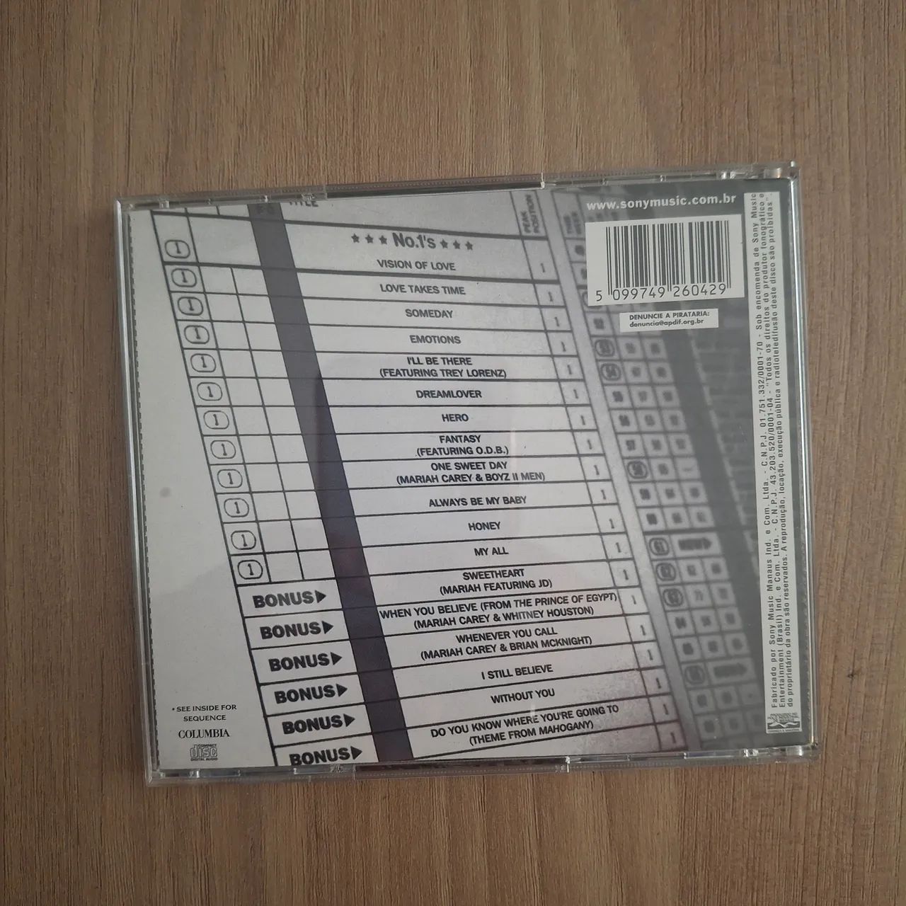 Mariah carey - cd #1's (Midia dourada) - Foto 4