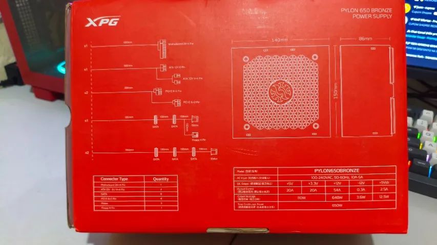 Fonte XPG Pylon 650W 80 Plus Bronze - Foto 3