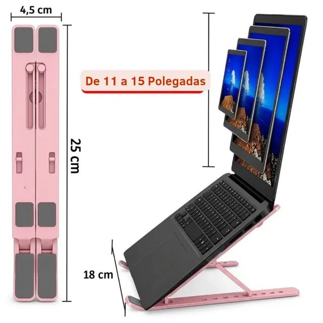 Suporte para Notebook Ajustável de 11 a 15 Polegadas Ergonômico - SNF06 - Foto 3