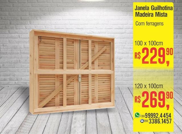 Janela Madeira Mista - Guilhotina - Super Oferta!