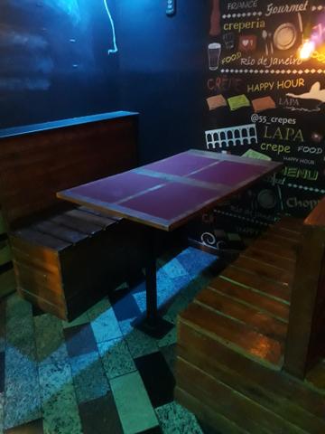 Jogo de mesas e banco corrido - Foto 5