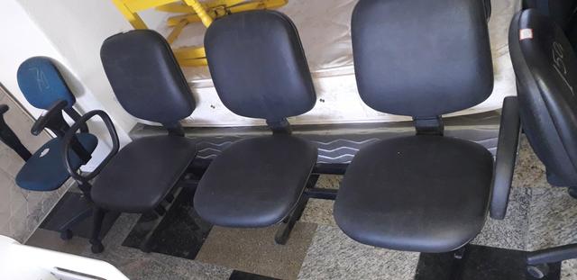 Longarina 3 lugares para recepção sala de espera