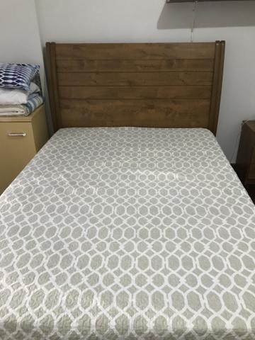 Cama de casal com colchão Ortobom