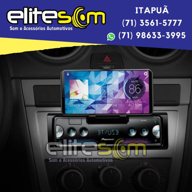 Aparelho Pioneer Sph-c10bt Smartphone Bluetooth Smart Sync instalado na Elite Som - Foto 2