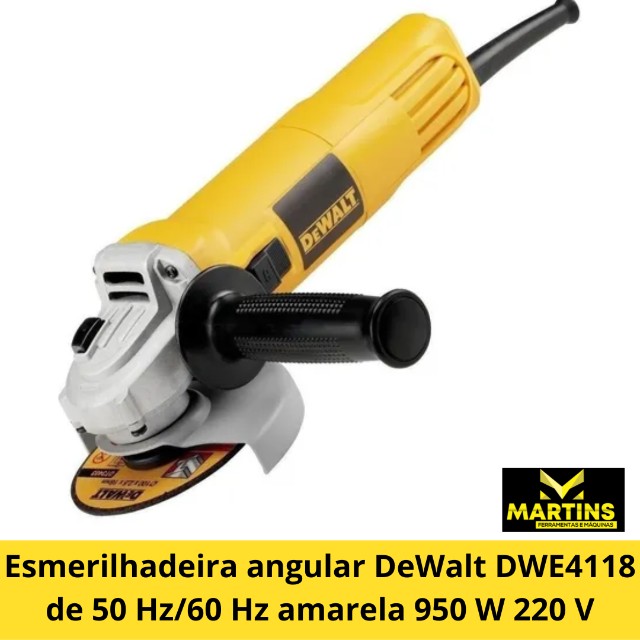 Esmerilhadeira angular DeWalt DWE4118 de 50 Hz/60 Hz amarela 950 W 220 V