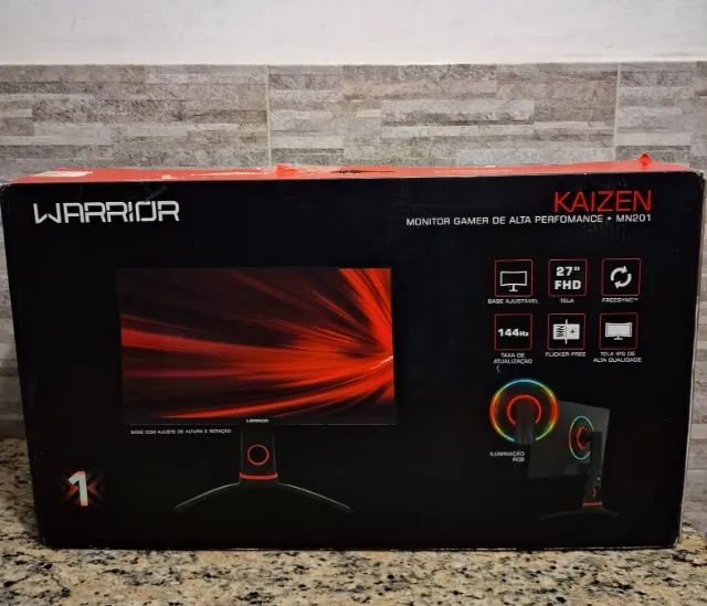 Monitor Gamer Kaizen 27 Polegadas Full HD IPS 144Hz Warrior