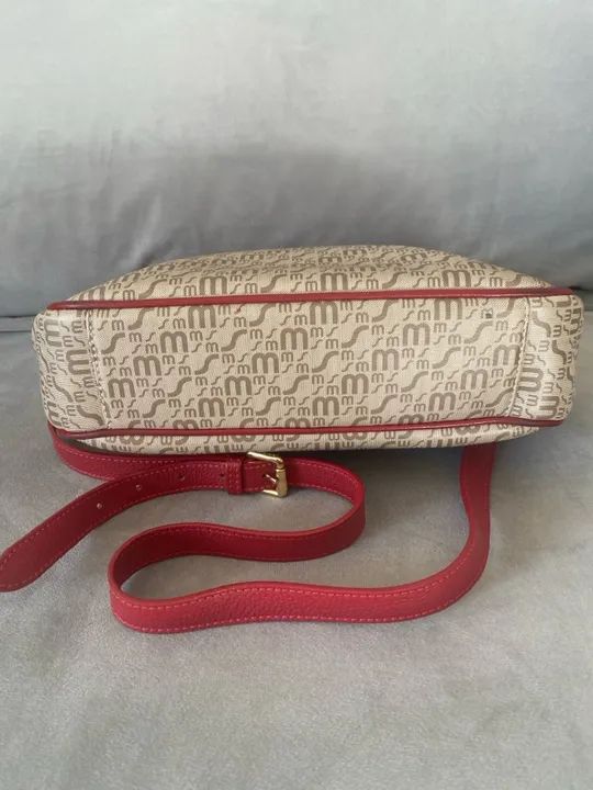 Bolsa Santa marinela canvas e couro  - Foto 3