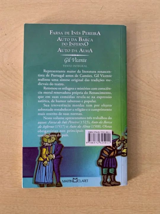 Livro Farsa de Ines Pereira, Auto da Barca do Inferno e Alto da Alma - Foto 2