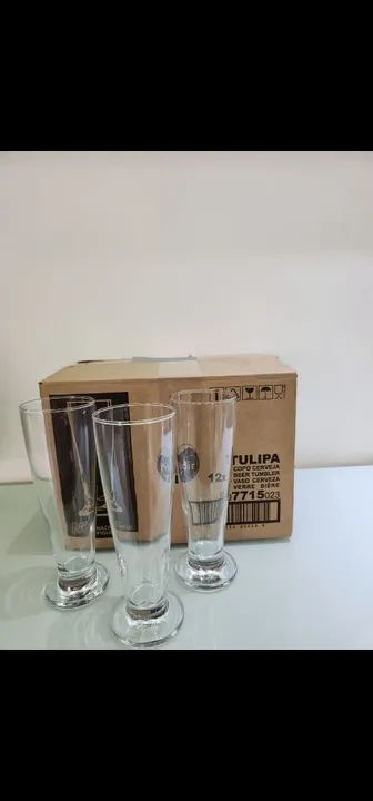 Kit 12 Copos Cerveja Tulipa 350ml
