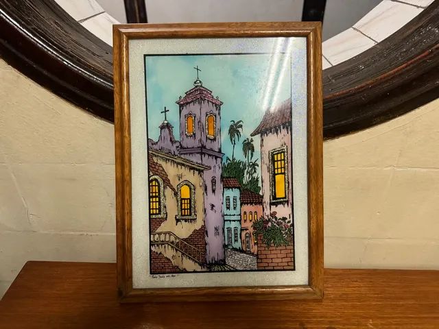 Quadro igreja e casas 30x40cm - Foto 4