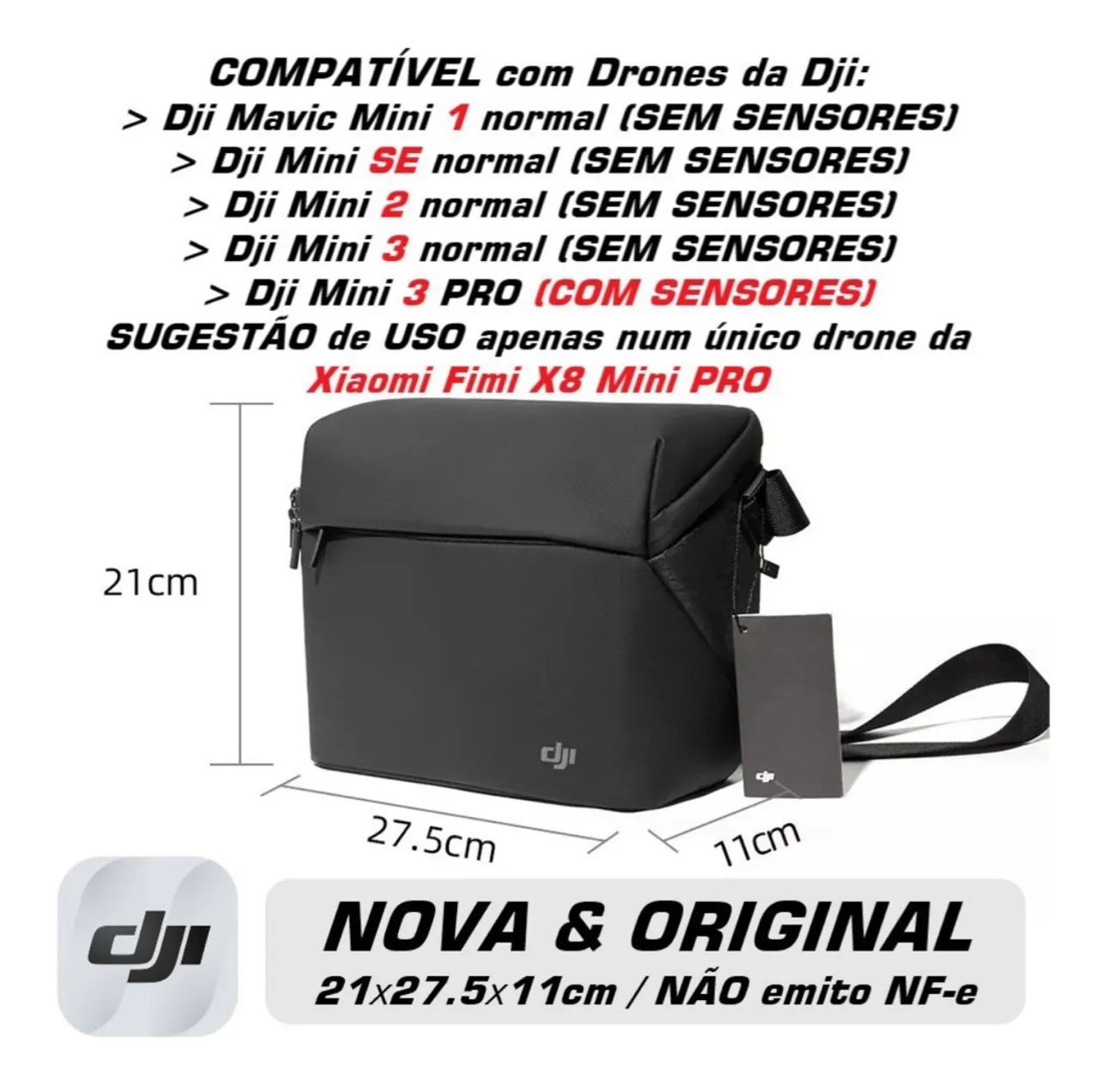 Bolsa Universal Para Drone Dji Mini 1 2 3 Pro 4 Pro Air 2s Lacrado