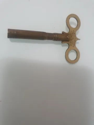 chave e pêndulo originais para relógio waterbury modelo oito - Foto 2