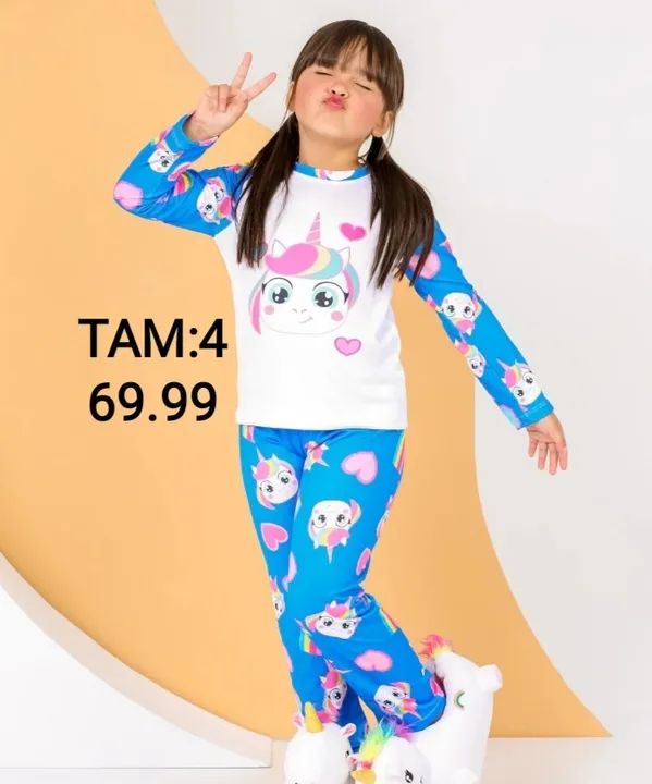Pijama infantil em Suede