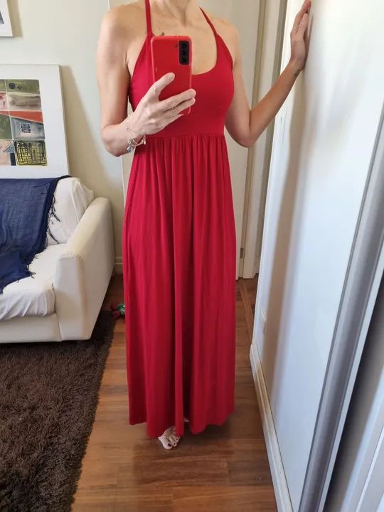 vestido alfaiataria novo longo, detalhes nas costas, p
