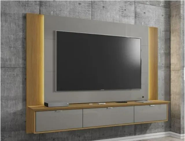 Painel Sala Qatar para TV até 70 Polegadas com 2 Fitas LED *novo na caixa* - Foto 2