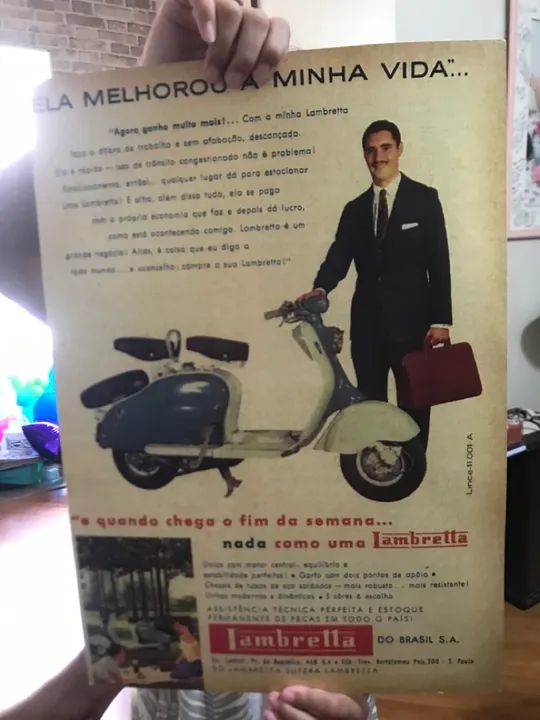 Cartaz propaganda lambreta  Anos 60 - Raridade - Foto 2