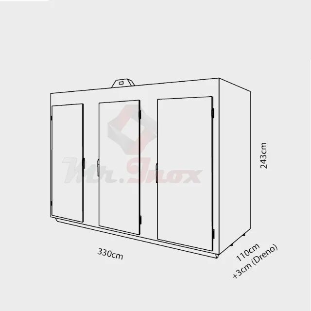 Mini câmara Modular de 6400L para congelados da Mister Inox a fabricar - Foto 4