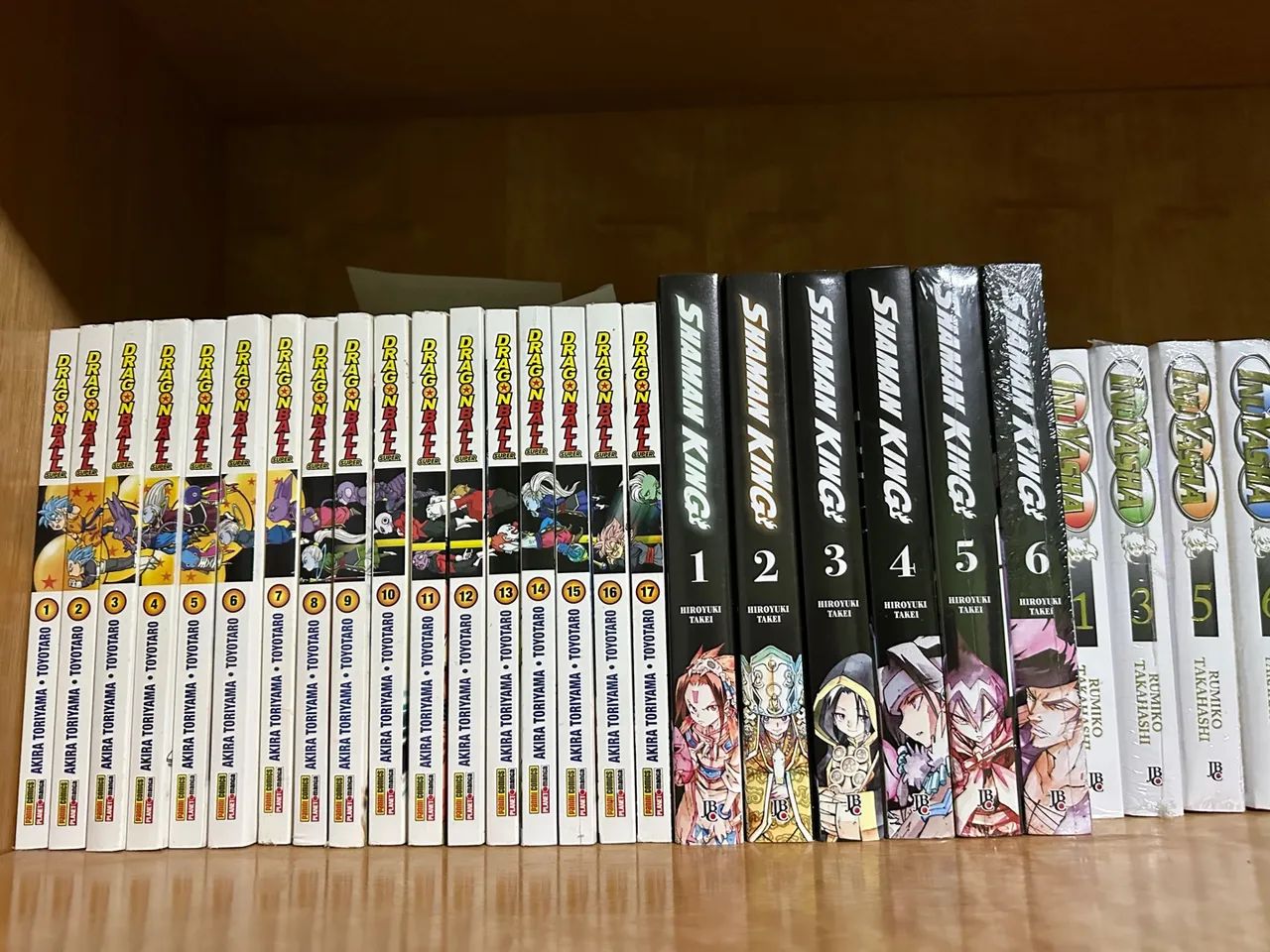 Dragon ball super do 1 ao 17, Shaman king do 1 ao 6, Inuyasha