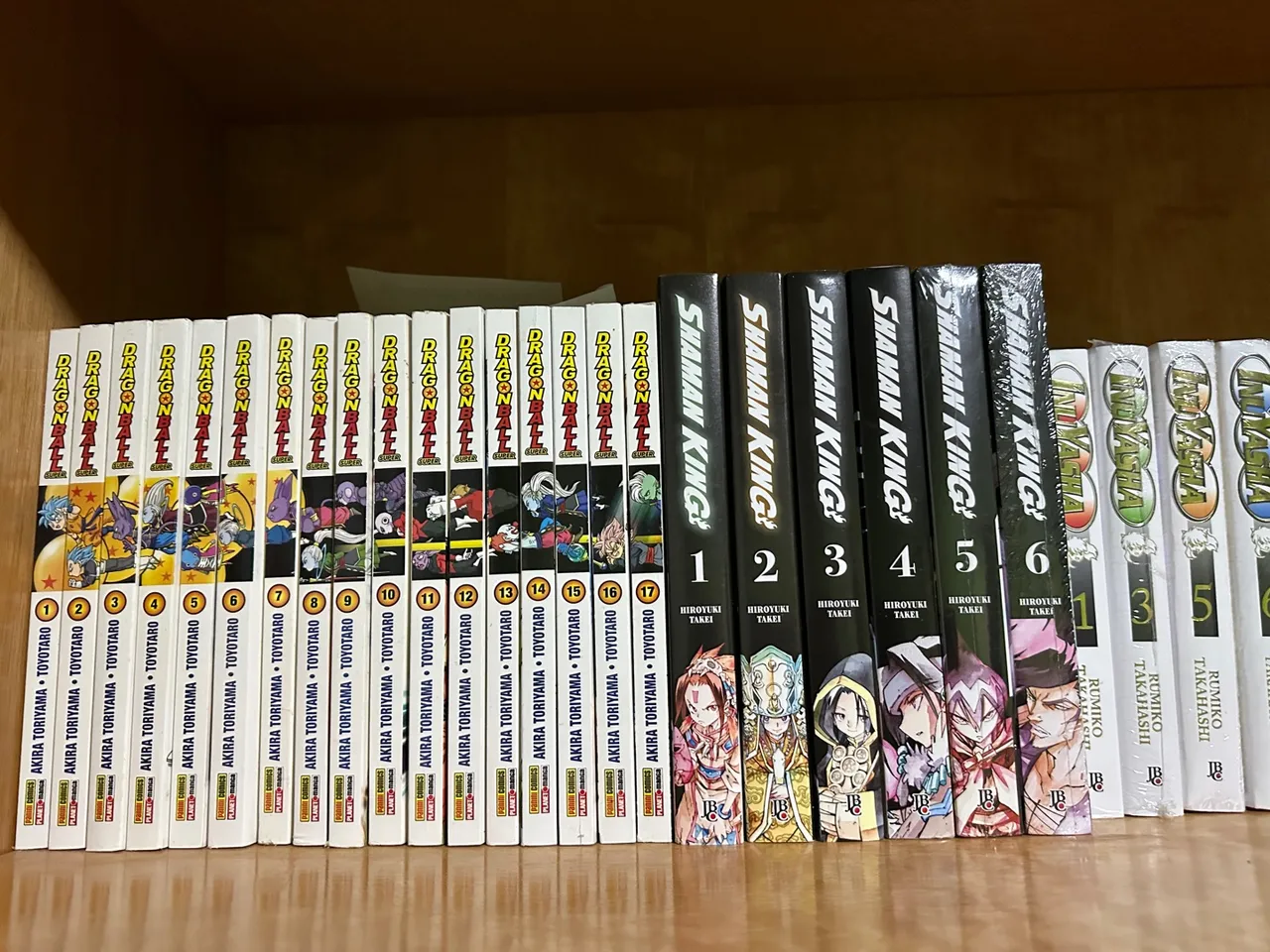 Dragon ball super do 1 ao 17, Shaman king do 1 ao 6, Inuyasha