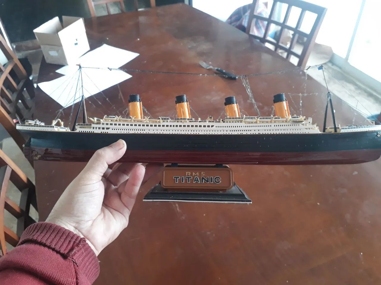 RMS Titanic da Revell escala 1:570 montado e pintado. - Foto 4